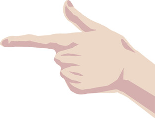 人差し指をさす手のベクターイラスト2