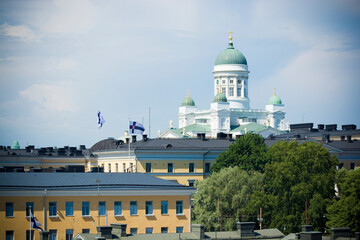 Fototapeta na wymiar Evangelical Lutheran Cathedral in Helsinki, Finland