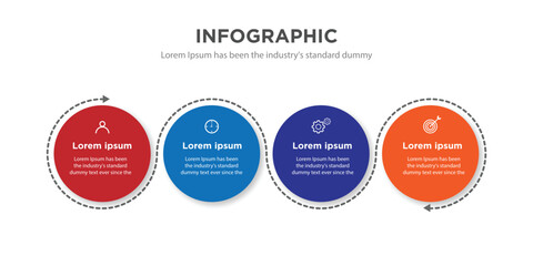 Infographic design with icons and 4 options or steps. infographics for business concept.