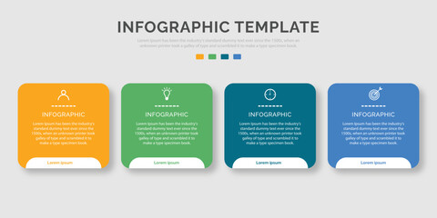 Infographic design with icons and 4 options or steps. infographics for business concept.