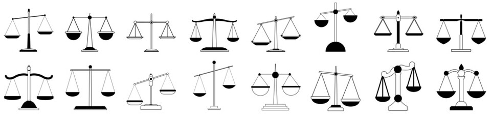 Libra icon vector set. scales illustration sign collection. balance symbol. weigher logo.