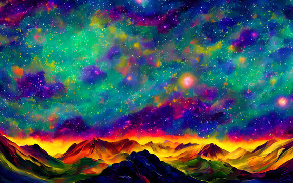 The swirling colors of the nebula are a deep purple, indigo and blue. Stars twinkle brightly against the inky background.