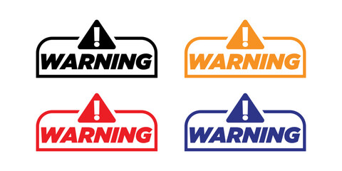 warning sign set.  Wanrning, sign, warning sign icon vector image. Can also be used for construction, interiors and building.