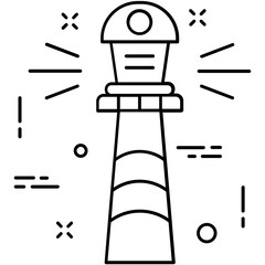 Lighthouse Line Vector Icon