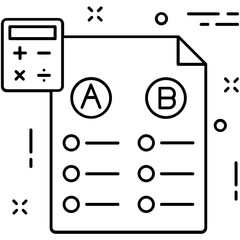 Checklist Line Vector Icon 