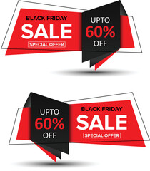 Geometric sale and promotional banners tags template design