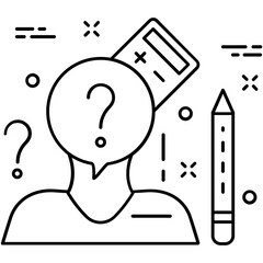 Questioner Line Vector Icon