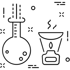 Flask Line Vector Icon