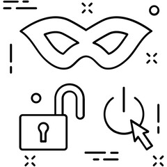 Security Line Vector Icon