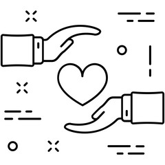 Loving Line Vector Icon