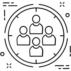 Management Line Vector Icon