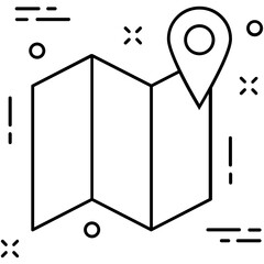 Map Pin Line Vector Icon