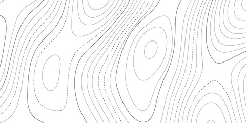 Abstract design with black and white abstract background. The concept of a conditional geography scheme and the terrain path. Wide size. Map on land vector terrain Illustration .paper texture design.