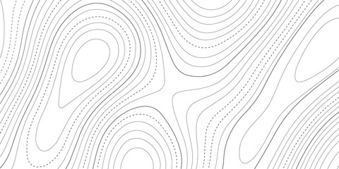 Abstract design with black and white abstract background. The concept of a conditional geography scheme and the terrain path. Wide size. Map on land vector terrain Illustration .paper texture design.
