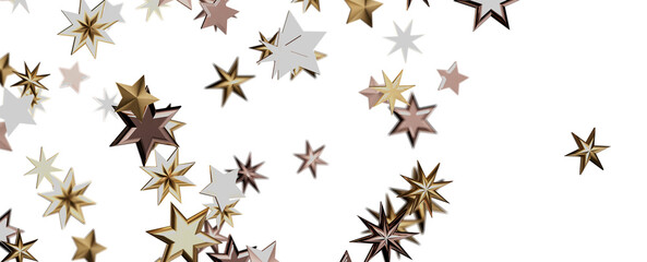 stars background, sparkle lights confetti falling. magic shining Flying christmas stars on night