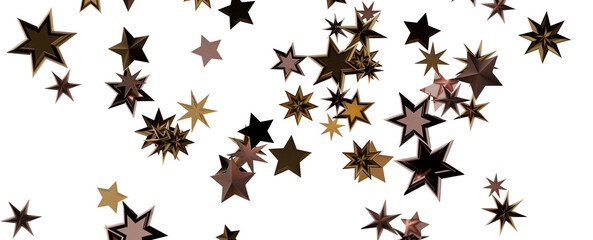 stars background, sparkle lights confetti falling. magic shining Flying christmas stars on night