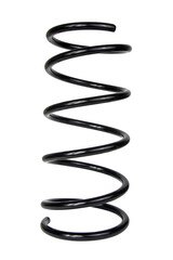 Black automobile coil spring isolated on the white background