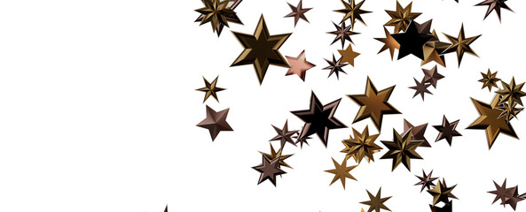 stars background, sparkle lights confetti falling. magic shining Flying christmas stars on night
