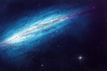 Fototapeta na wymiar Starry night sky and milky way galaxy with stars and space dust, in the universe