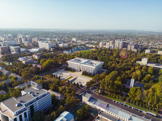 Aerial view of Kyrgyzstan parliament building