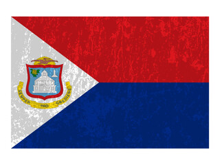 Sint Maarten flag, official colors and proportion. Vector illustration.