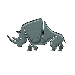 rhino character vector image for logo, icon, t-shirt, design, eps format