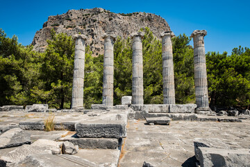 Ruins of ancient city of Priene, Turkey - 533432231