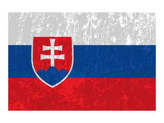 Slovakia flag, official colors and proportion. Vector illustration.