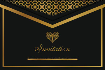 Arabic islamic elegant grey and golden and silver luxury background with arabic pattern