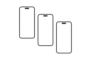 Realistic blank phone illustration. UI UX app presentation. 3D Render.