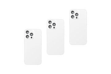 Fototapeta na wymiar Realistic blank phone illustration. UI UX app presentation. 3D Render.