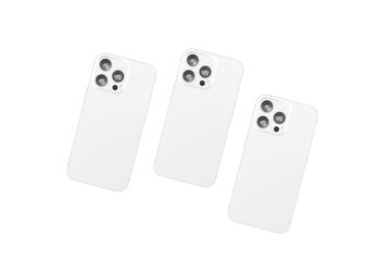 Fototapeta na wymiar Realistic blank phone illustration. UI UX app presentation. 3D Render.