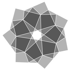 Abstract Geometric Monochrome Polygon-7aa6