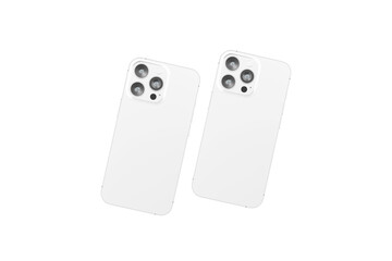 Fototapeta na wymiar Realistic blank phone illustration. UI UX app presentation. 3D Render.