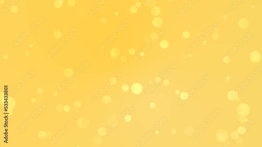 Poster sunglow and goldenrod bokeh gradient motion background loop. moving bubbles colorful blurred animati