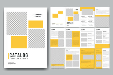 Architecture Interior Portfolio template or Product catalog Design, business brochure layout - obrazy, fototapety, plakaty