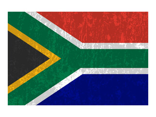 South Africa flag, official colors and proportion. Vector illustration.