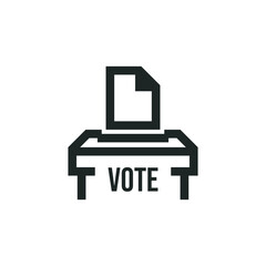 Ballot box icon isolated on white background