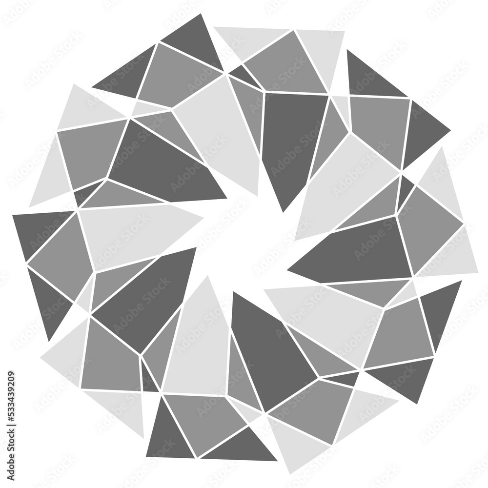 Wall mural Abstract Geometric Monochrome Polygon-10aa9