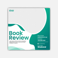 World book day Book Review Events Social Media Post Template