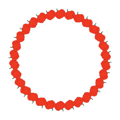 Obraz premium Pumpkin frame. Circle Thanksgiving border. Vector illustration.