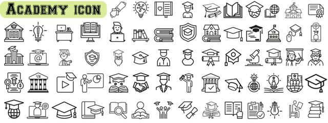 Set of Academy icons.