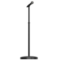 3D rendering illustration of a microphone on stand