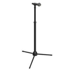 3D rendering illustration of a microphone on stand