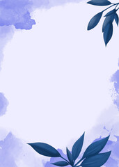 Elegant watercolor floral background for wedding invitation card or engagement invitation