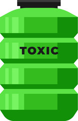 Barrel of toxic liquid illustration