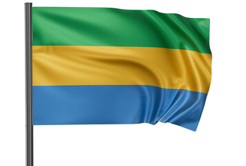 Gabon national flag, PNG with transparency