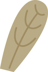 Cartoon plant leaf flat illustration