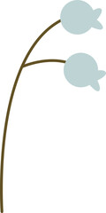 Snowdrop flower cartoon flat illustration