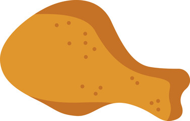 Chicken leg in batter illustration